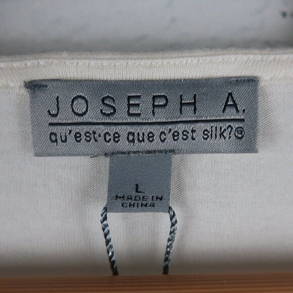 JOSEPH A CREAM SLEEELESS ROUND NECK TOP WITH BEADED DETAIL SIZE LARGE NWT - Picture 2 of 8